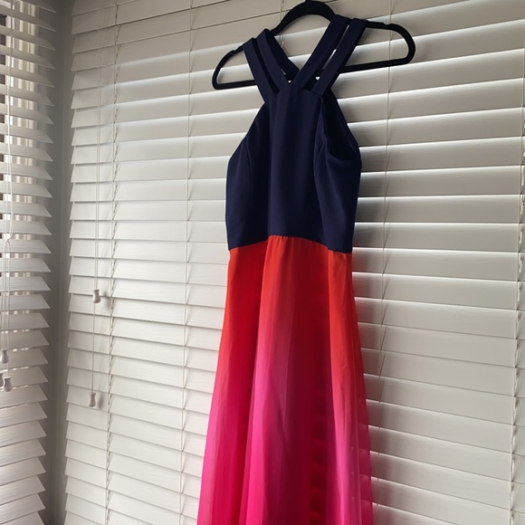 Cynthia Steffe Sara Ombré Halter Maxi Dress Size 2 - Picture 4 of 16